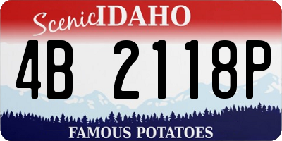 ID license plate 4B2118P