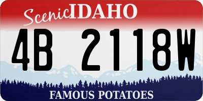 ID license plate 4B2118W