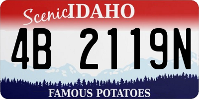 ID license plate 4B2119N