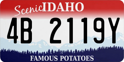 ID license plate 4B2119Y