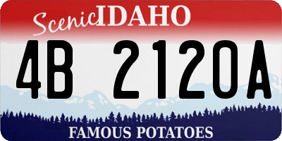 ID license plate 4B2120A