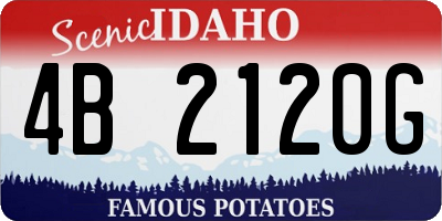 ID license plate 4B2120G