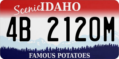 ID license plate 4B2120M