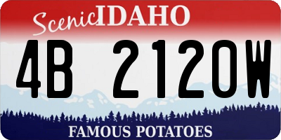 ID license plate 4B2120W