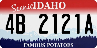 ID license plate 4B2121A