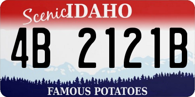 ID license plate 4B2121B