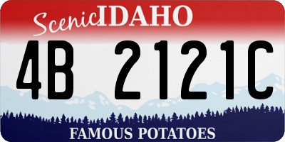 ID license plate 4B2121C
