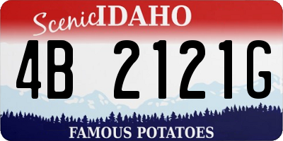 ID license plate 4B2121G