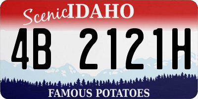 ID license plate 4B2121H