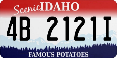 ID license plate 4B2121I