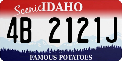 ID license plate 4B2121J