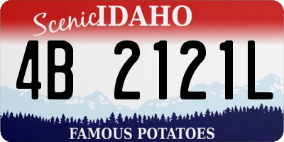 ID license plate 4B2121L