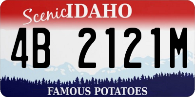 ID license plate 4B2121M