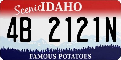 ID license plate 4B2121N