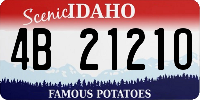 ID license plate 4B2121O