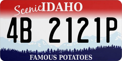 ID license plate 4B2121P