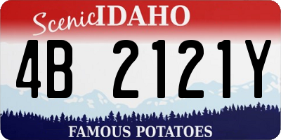 ID license plate 4B2121Y