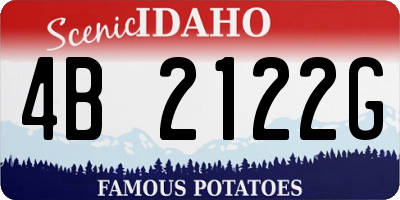 ID license plate 4B2122G