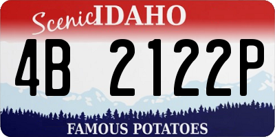 ID license plate 4B2122P