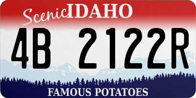ID license plate 4B2122R