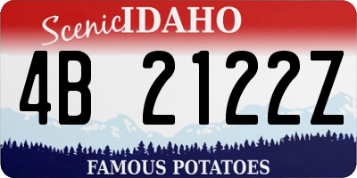 ID license plate 4B2122Z