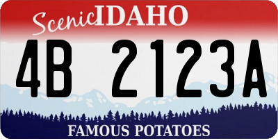 ID license plate 4B2123A
