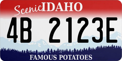 ID license plate 4B2123E