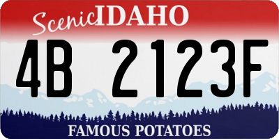 ID license plate 4B2123F