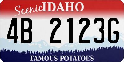 ID license plate 4B2123G