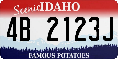 ID license plate 4B2123J