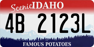 ID license plate 4B2123L