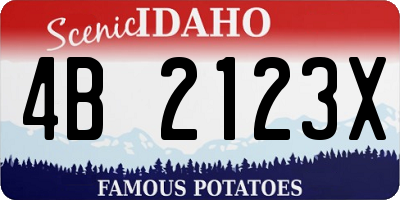 ID license plate 4B2123X