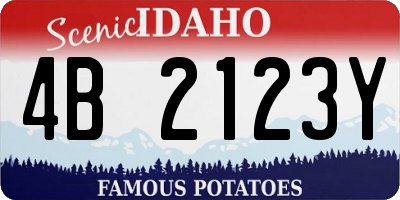 ID license plate 4B2123Y