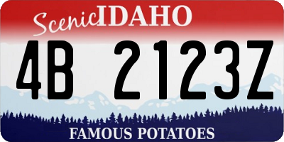 ID license plate 4B2123Z