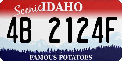 ID license plate 4B2124F