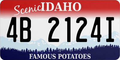 ID license plate 4B2124I