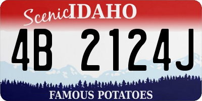 ID license plate 4B2124J