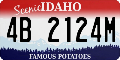 ID license plate 4B2124M