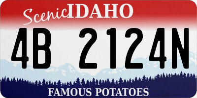 ID license plate 4B2124N