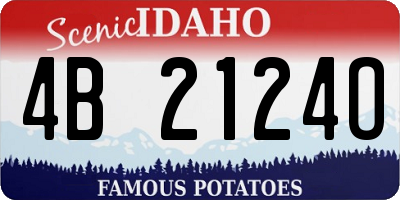 ID license plate 4B2124O