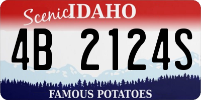 ID license plate 4B2124S