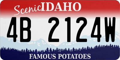 ID license plate 4B2124W