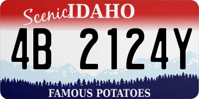 ID license plate 4B2124Y