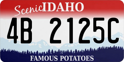 ID license plate 4B2125C