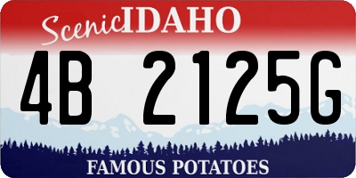 ID license plate 4B2125G