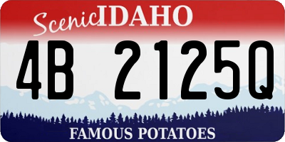 ID license plate 4B2125Q