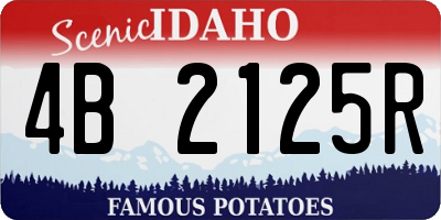 ID license plate 4B2125R