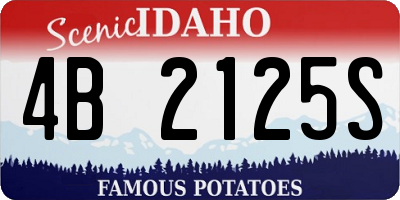 ID license plate 4B2125S