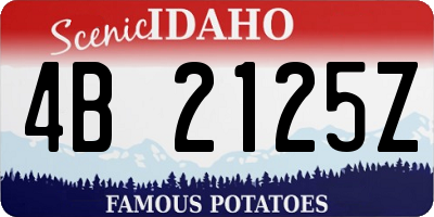 ID license plate 4B2125Z