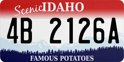 ID license plate 4B2126A